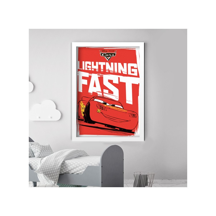 Πίνακας σε Καμβά Lightning Fast Mcqueen!!