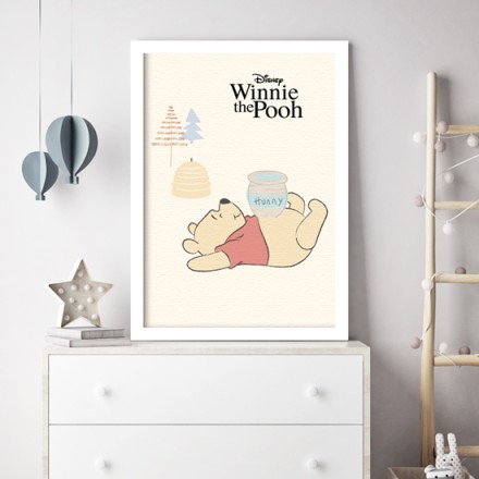 Winnie the Pooh and honey ! Πίνακας σε Καμβά