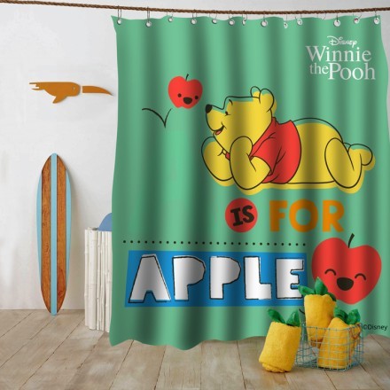 Is for apple, Winnie the Pooh Κουρτίνα Μπάνιου