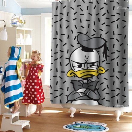 Donald Duck in a grey pattern