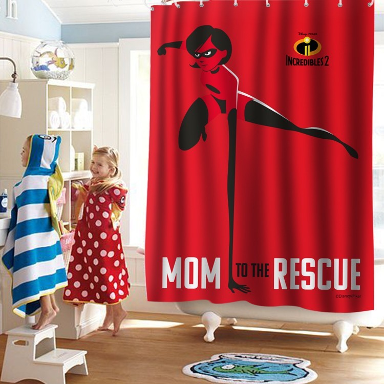 Κουρτίνα Μπάνιου Mom to the rescue, The Incredibles!