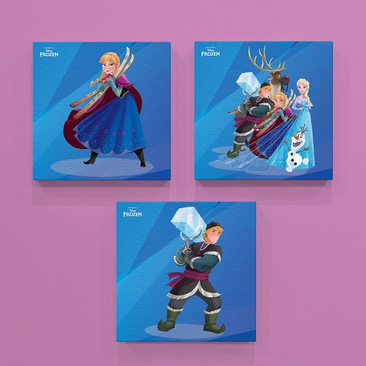 Mini Set Πίνακας Oι χαρακτήρες του Frozen!