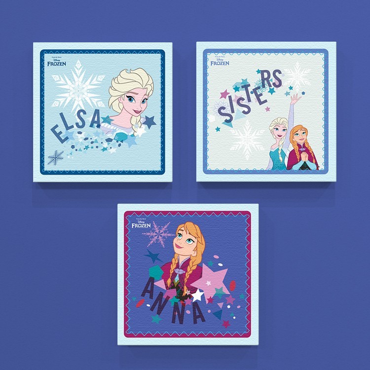 Mini Set Πίνακας Οι αδερφές Άννα και Έλσα, Frozen!