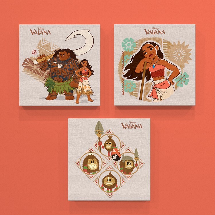 Mini Set Πίνακας Moana, Maui and Kakamoras!