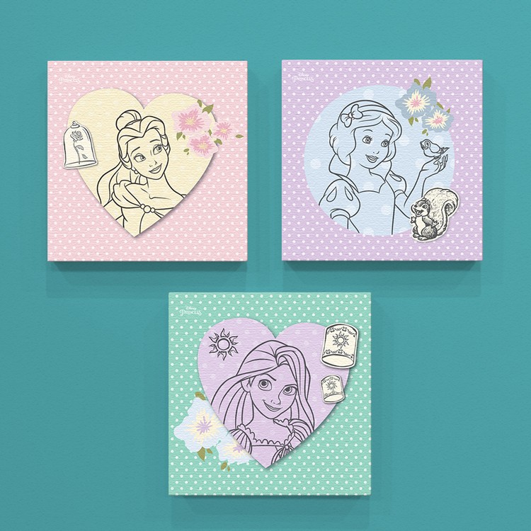 Mini Set Πίνακας Ρομαντικές Πριγκίπισσες