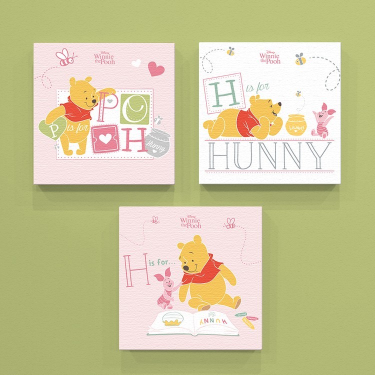 Mini Set Πίνακας H is for hunny, Winnie the Pooh!