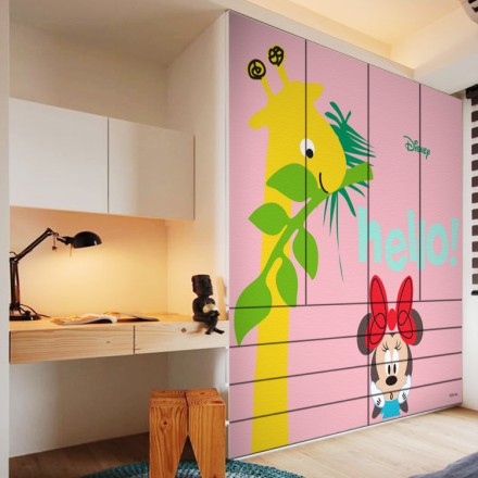 Hello Minnie Αυτοκόλλητο Ντουλάπας