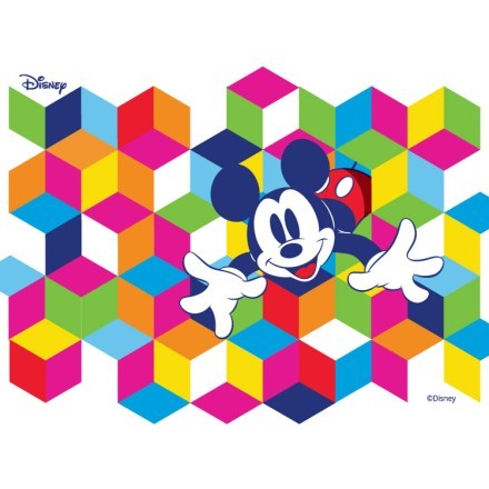 Ο Mickey σε πολύχρωμο μοτίβο