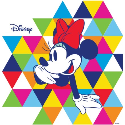 Η Minnie σε πολύχρωμο μοτίβο