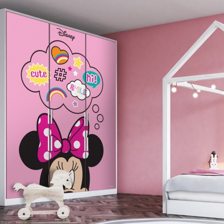 Cute Minnie Αυτοκόλλητο Ντουλάπας