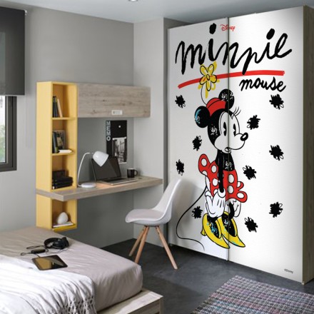 Minnie Mouse red Αυτοκόλλητο Ντουλάπας