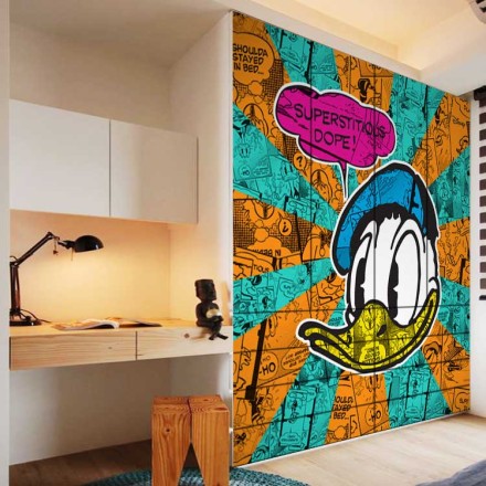 Superstitious Donald, Mickey Mouse Αυτοκόλλητο Ντουλάπας