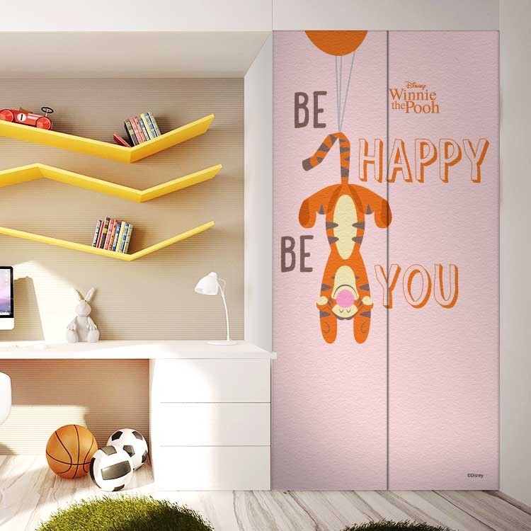 Αυτοκόλλητο Ντουλάπας Be Happy, Be you!! Winnie the Pooh