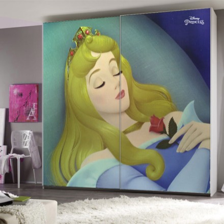 Η όμορφη Cinderella , Ptincess Αυτοκόλλητο Ντουλάπας