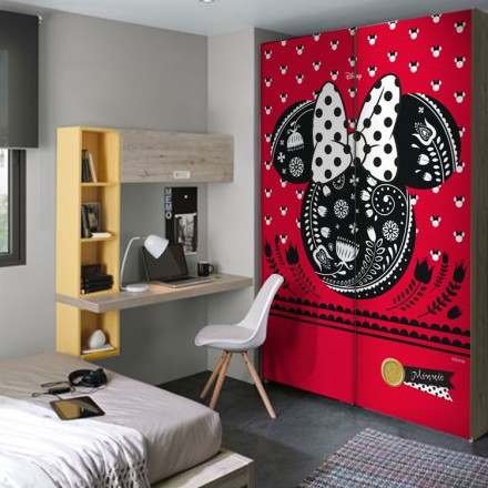 Red Boho Minnie Mouse! Αυτοκόλλητο Ντουλάπας