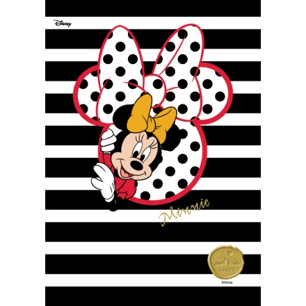 Η Minnie Mouse σε ασπρόμαυρο μοτίβο