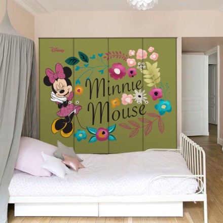 Χαριτωμένη Minnie Μouse! Αυτοκόλλητο Ντουλάπας