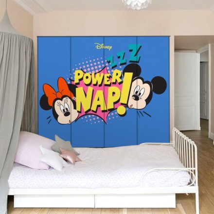 Power Nap, Mickey Mouse Αυτοκόλλητο Ντουλάπας