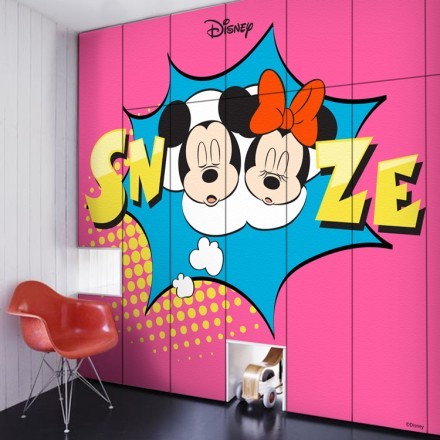 Snooze, Mickey Mouse Αυτοκόλλητο Ντουλάπας