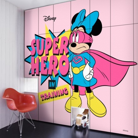 Υπερήρωας Minnie Mouse Αυτοκόλλητο Ντουλάπας