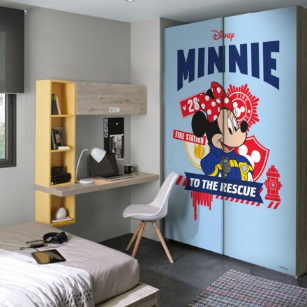 Minnie Mouse to the rescue Αυτοκόλλητο Ντουλάπας
