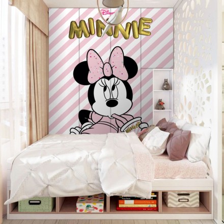 Η Minnie με αναψυκτικό, Minnie Mouse Αυτοκόλλητο Ντουλάπας