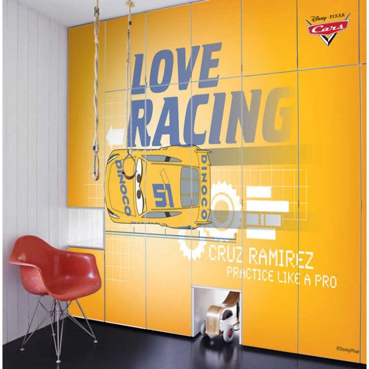 Αυτοκόλλητο Ντουλάπας Love racing with Cruz Ramirez!
