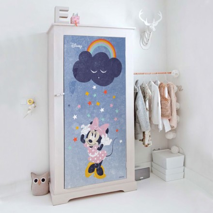 Minnie Mouse with stars Αυτοκόλλητο Ντουλάπας