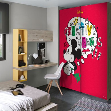 Creative Genius! Mickey Αυτοκόλλητο Ντουλάπας