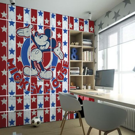 American Mickey Mouse! Αυτοκόλλητο Ντουλάπας