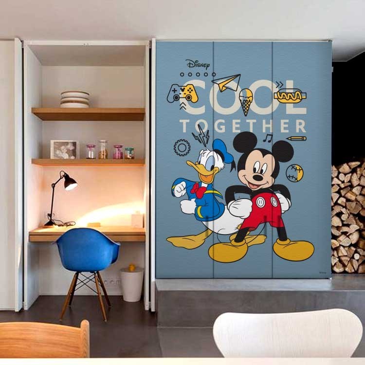 Αυτοκόλλητο Ντουλάπας Cool together!Mickey Mouse