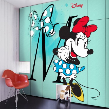 M for Minnie Mouse! Αυτοκόλλητο Ντουλάπας