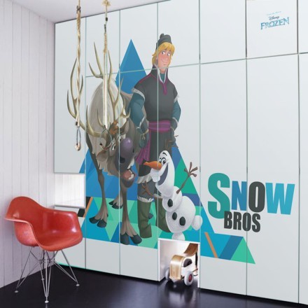 Snow Bros, Frozen Αυτοκόλλητο Ντουλάπας