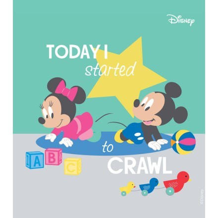 Today I started to crawl, Minnie & Mickey Mouse