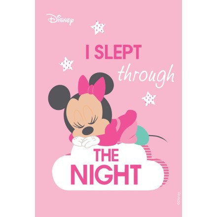 I slept through the night, Minnie Mouse