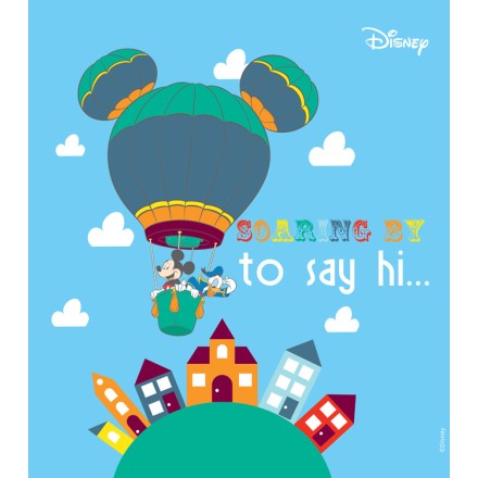 Soaring to say hi! Mickey and Donald