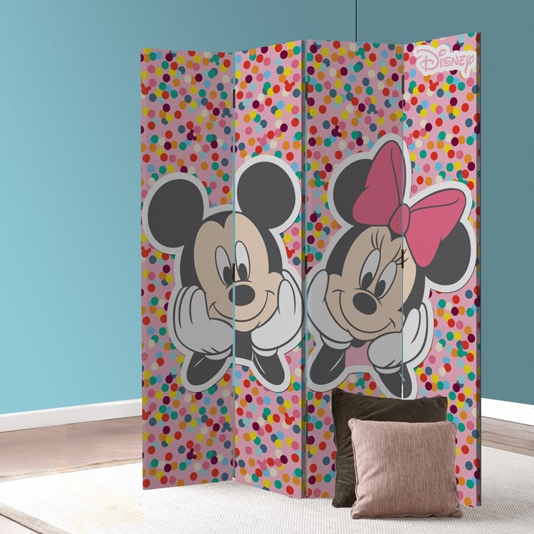 Παραβάν Ο Mickey και η Minnie σε πολύχρωμο φόντο!
