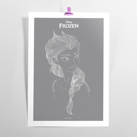 Άσπρο σκίτσο της Έλσας, Frozen Πόστερ