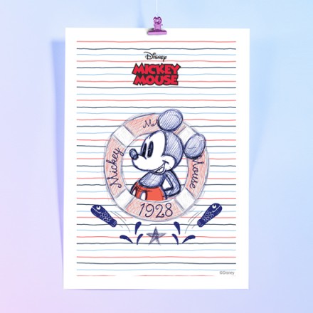 Ο Mickey με το σωσίβιό του Πόστερ