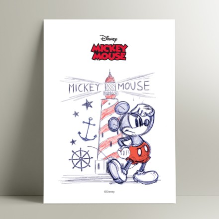 Ο Mickey κοντά στον φάρο! Πόστερ