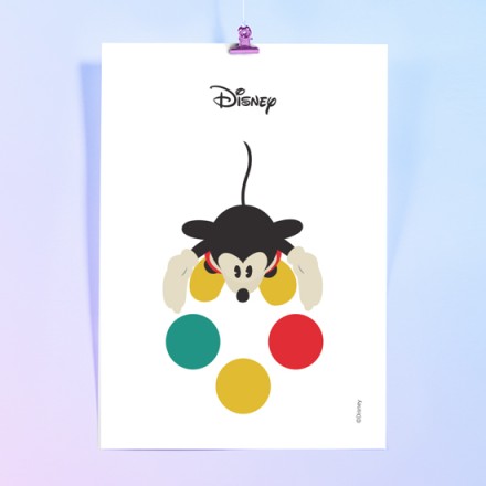 Ο Mickey παίζει με πολύχρωμα μπαλάκια! Πόστερ