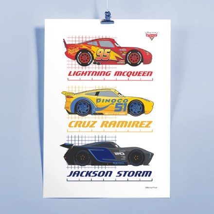 Lightning McQueen, Cruz Ramirez, Jackson Storm! Πόστερ