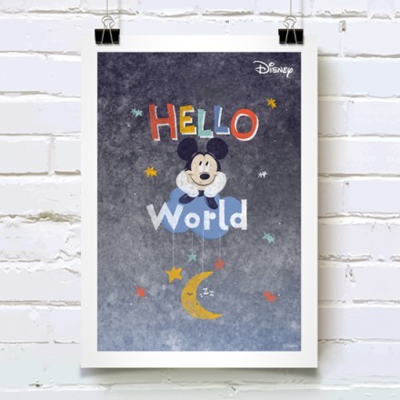 Hello world Mickey Mouse Πόστερ