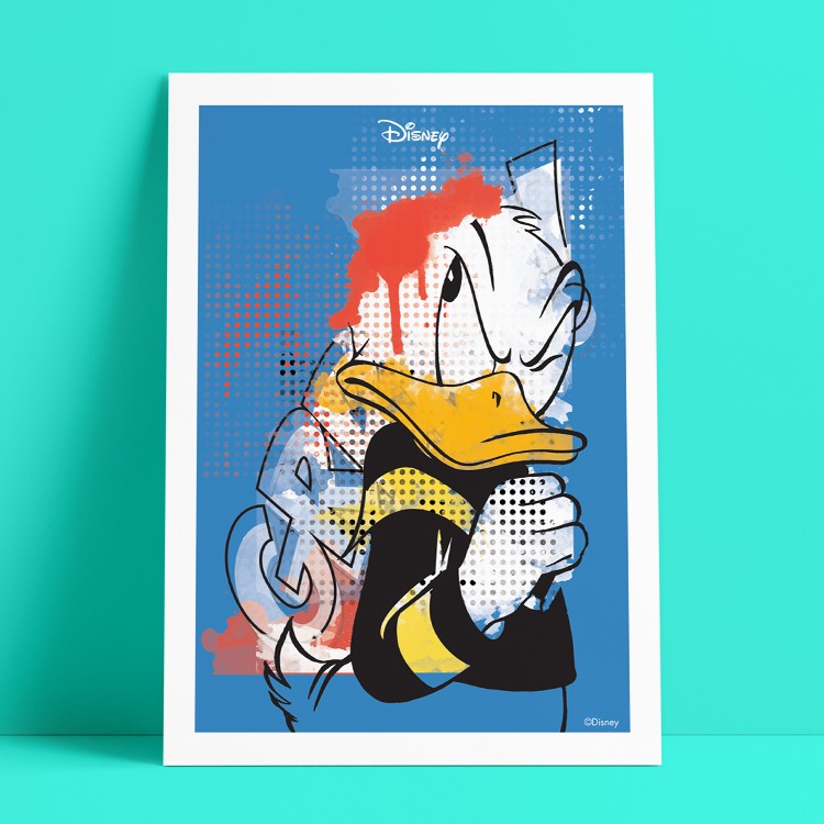 Πόστερ Donald Duck με μπογιές στο κεφάλι του!