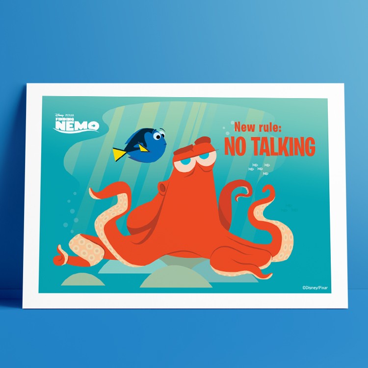 Πόστερ New rule, no talking, Finding Nemo!