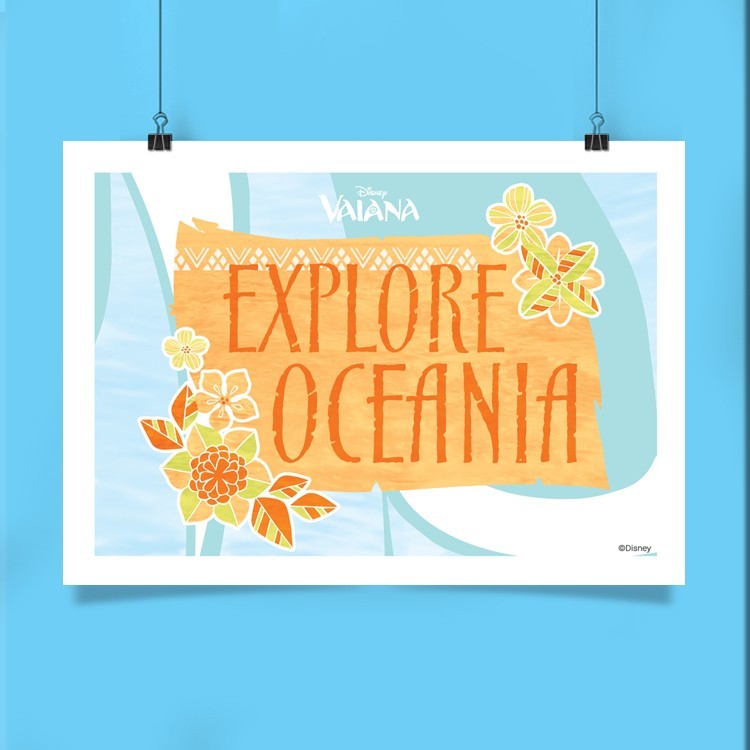 Πόστερ Explore Oceania,Vaiana