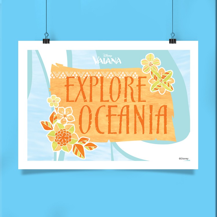 Πόστερ Explore Oceania,Vaiana