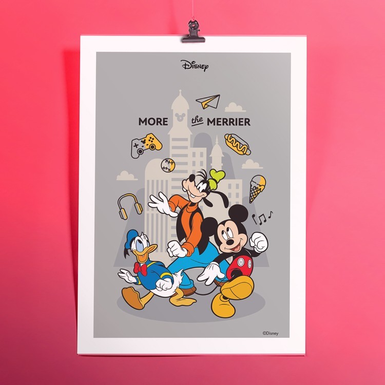 Πόστερ The more the merrier, Mickey Mouse!