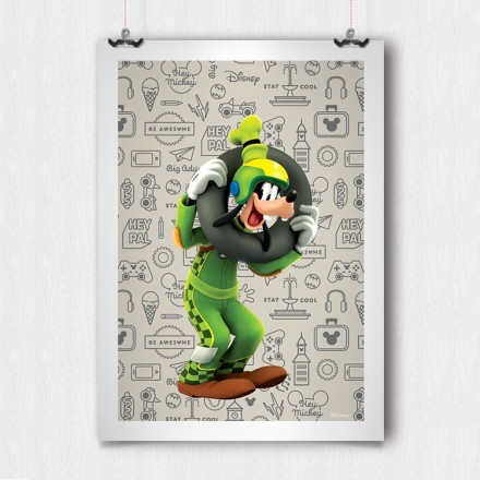 Goofy the  motorcyclist!! Πόστερ