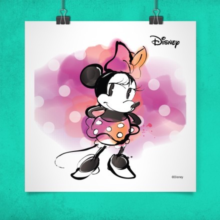 Minnie Μοuse aquarela! Πόστερ